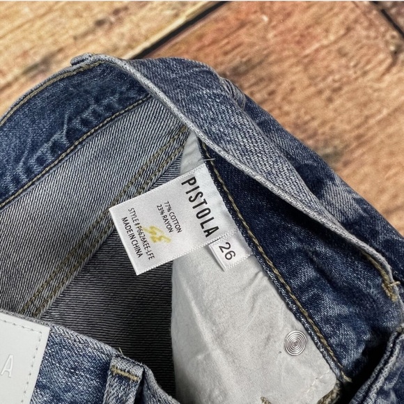 Revolve Pistola Presley High Rise Relaxed Roller Jeans Size 26 Los Feliz NWT - - Picture 12 of 12